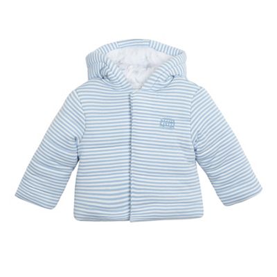 bluezoo Baby boys' blue striped print wadded jacket